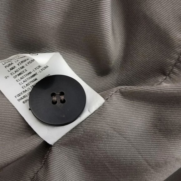 Armani Collezioni Wool Tweed Padded Shoulder Blazer Italy Authentic Womens 12 - Picture 7 of 8